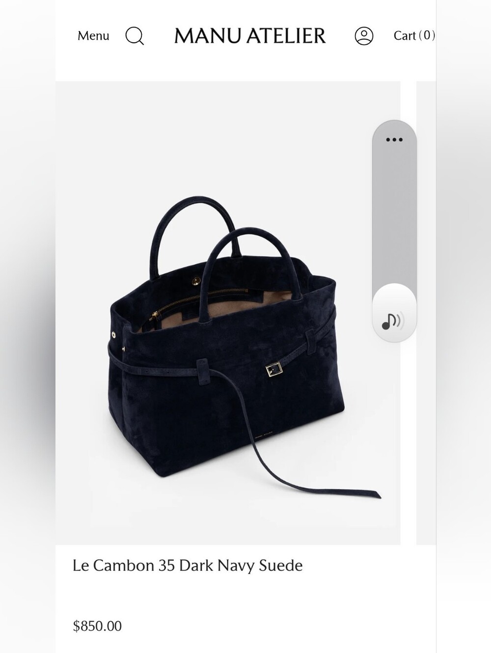 Manu Atelier Le Cambon 35 Dark Navy Suede - Picture 7 of 7